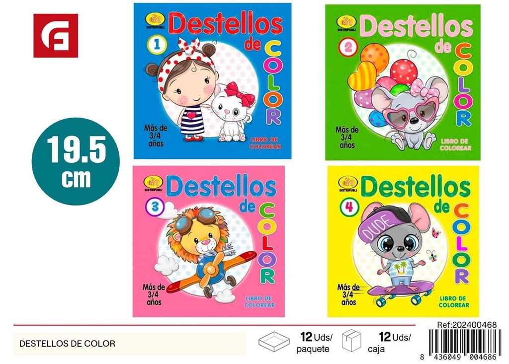 Libro de colorear "Destellos de color" para creatividad
