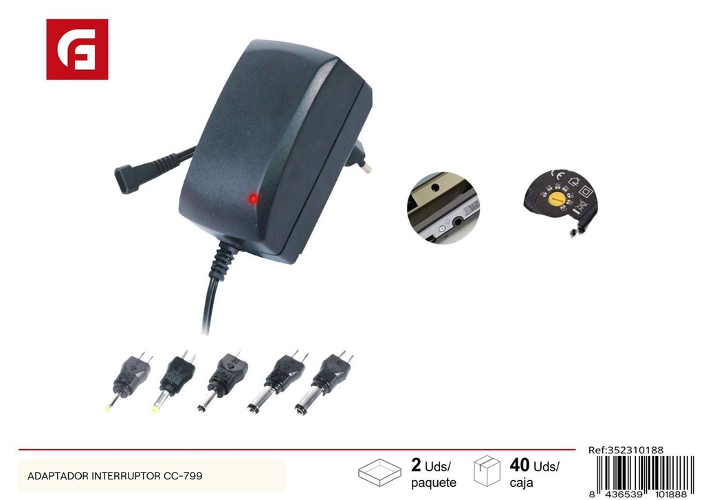 Adaptador interruptor CC-799 para electrónica