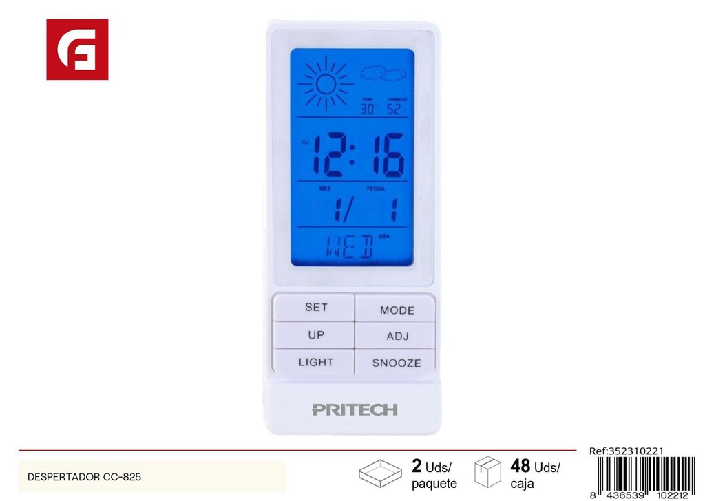 Despertador CC-825 para uso diario