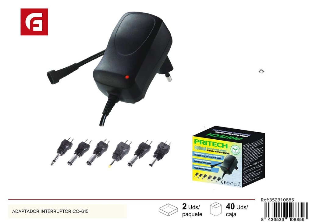 Adaptador de interruptor universal CC-615 para dispositivos electrónicos