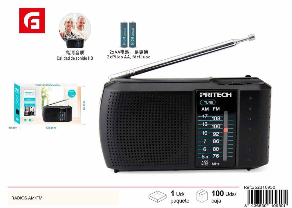 Radios AM/FM para electrónica y entretenimiento