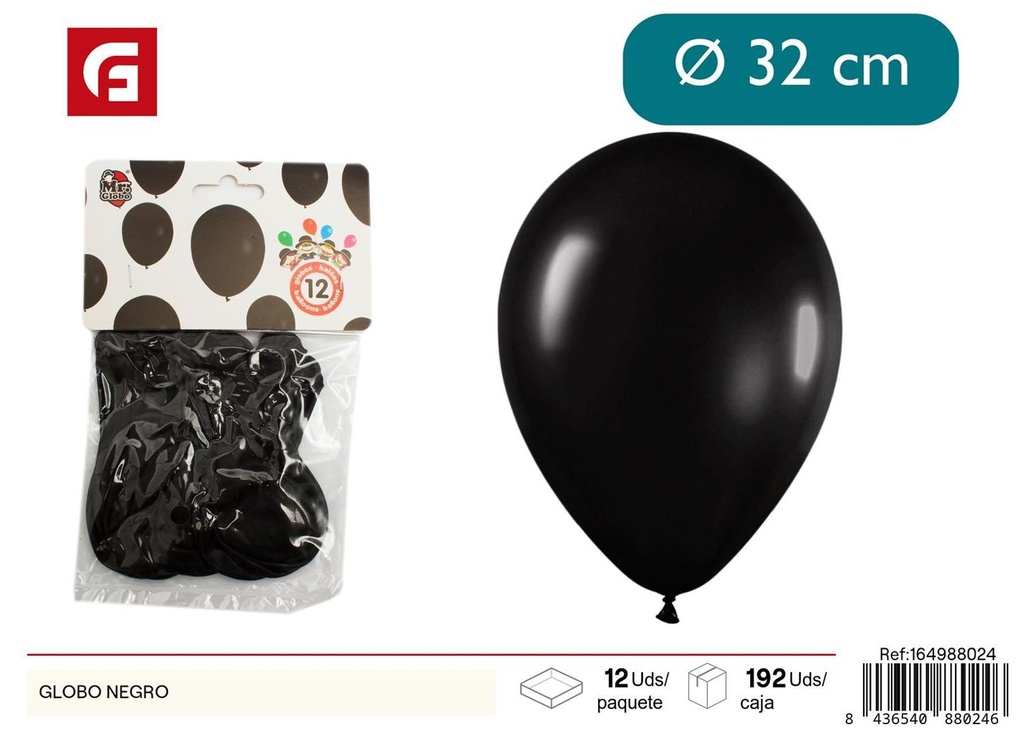 Gloobo negro - Decoraciones de fiesta y globos