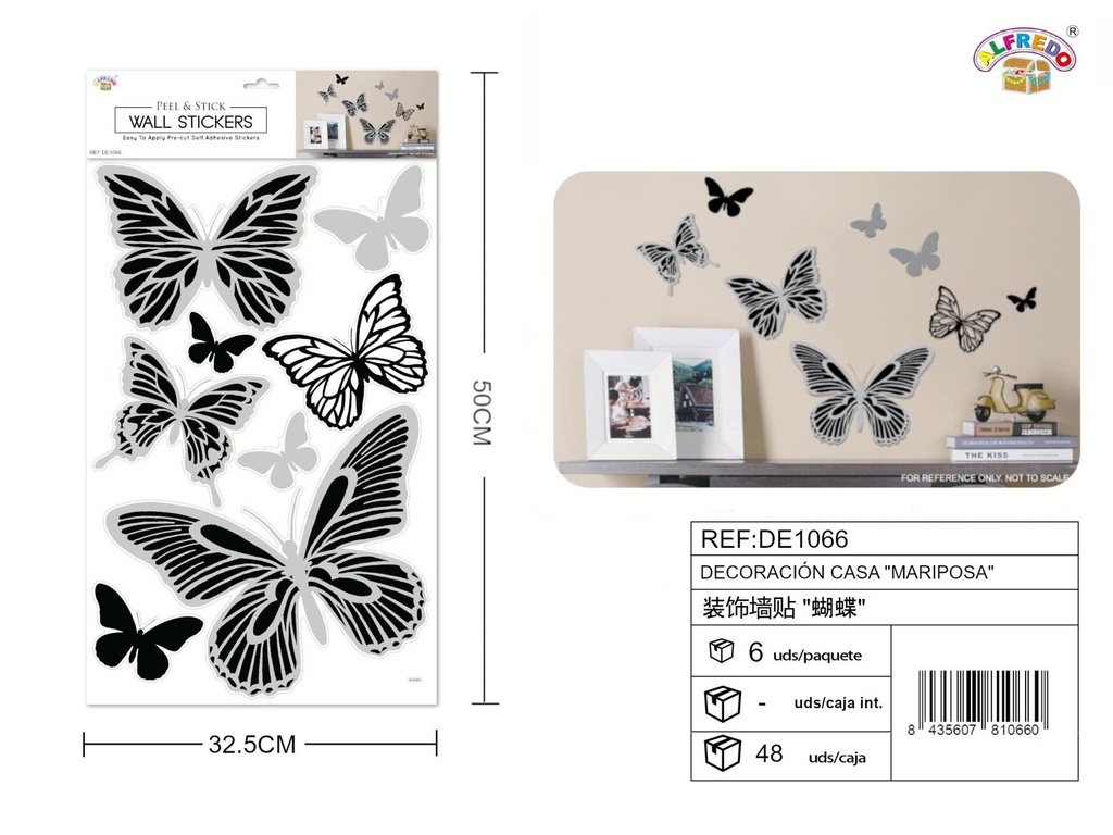 Decoración de casa "Mariposas" 32,5X50CM - Accesorios decorativos 