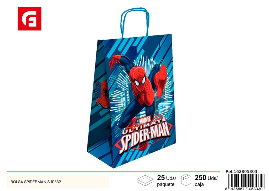 Bolsa Spiderman S 10x32 - Artículos de regalo y envoltura