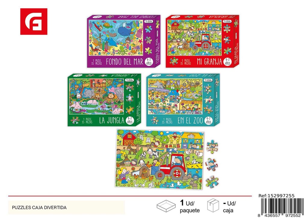 Puzzle caja divertida - Material escolar