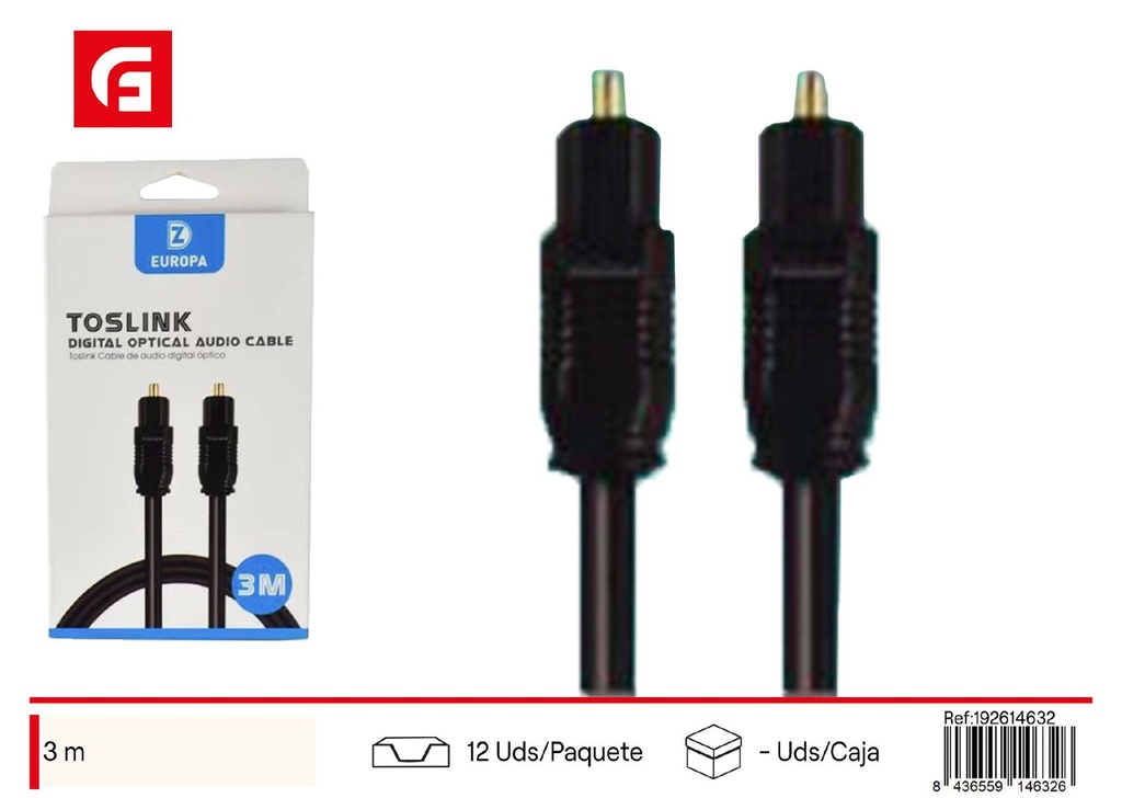 Cable óptico de audio 3m