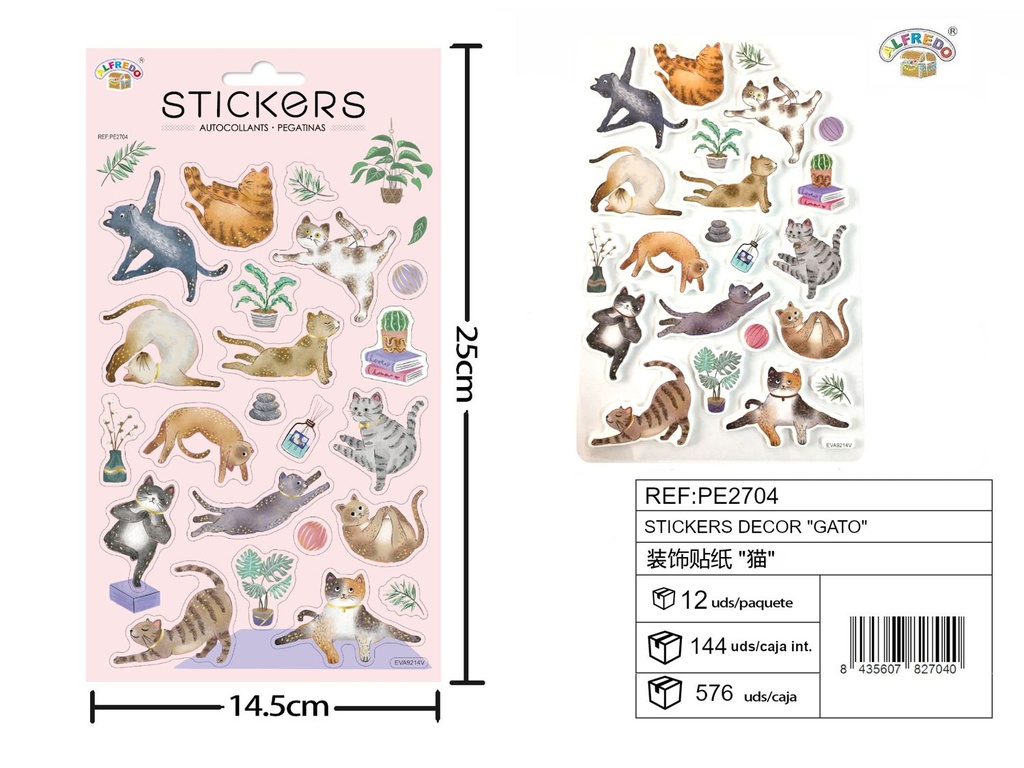 Stickers decor "gato" 14.5x25 cm - Pegatinas infantiles