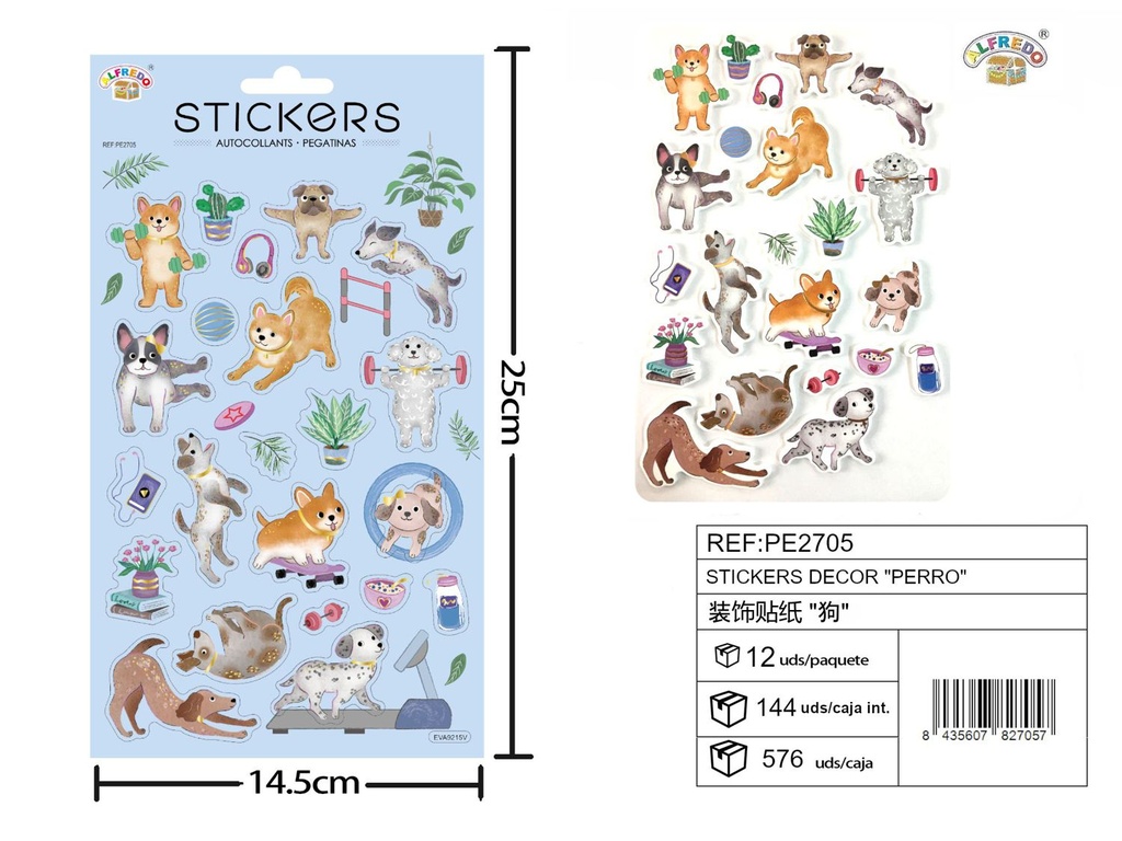 Stickers decor "perro" 14.5x25 cm - Pegatinas infantiles