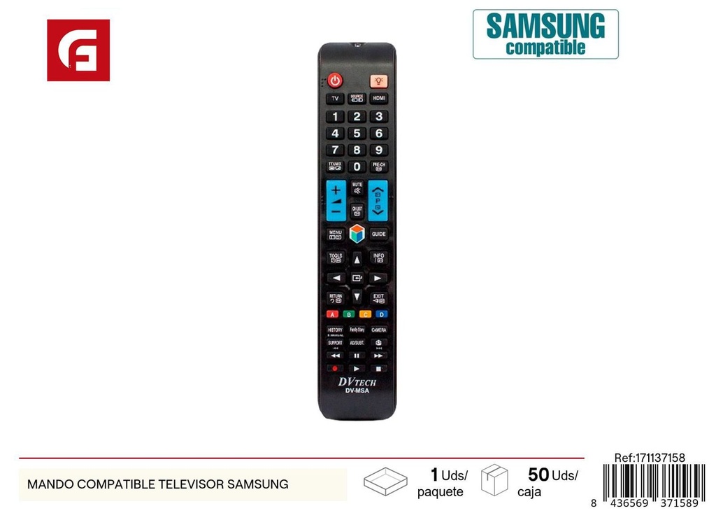 Mando compatible para televisor Samsung para control remoto