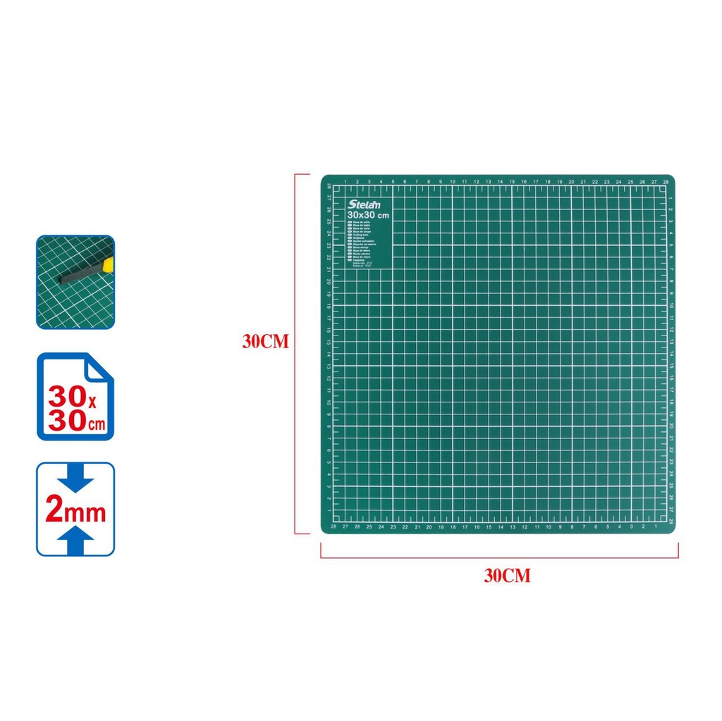 Base de corte 30x30x2mm - Herramientas de oficina