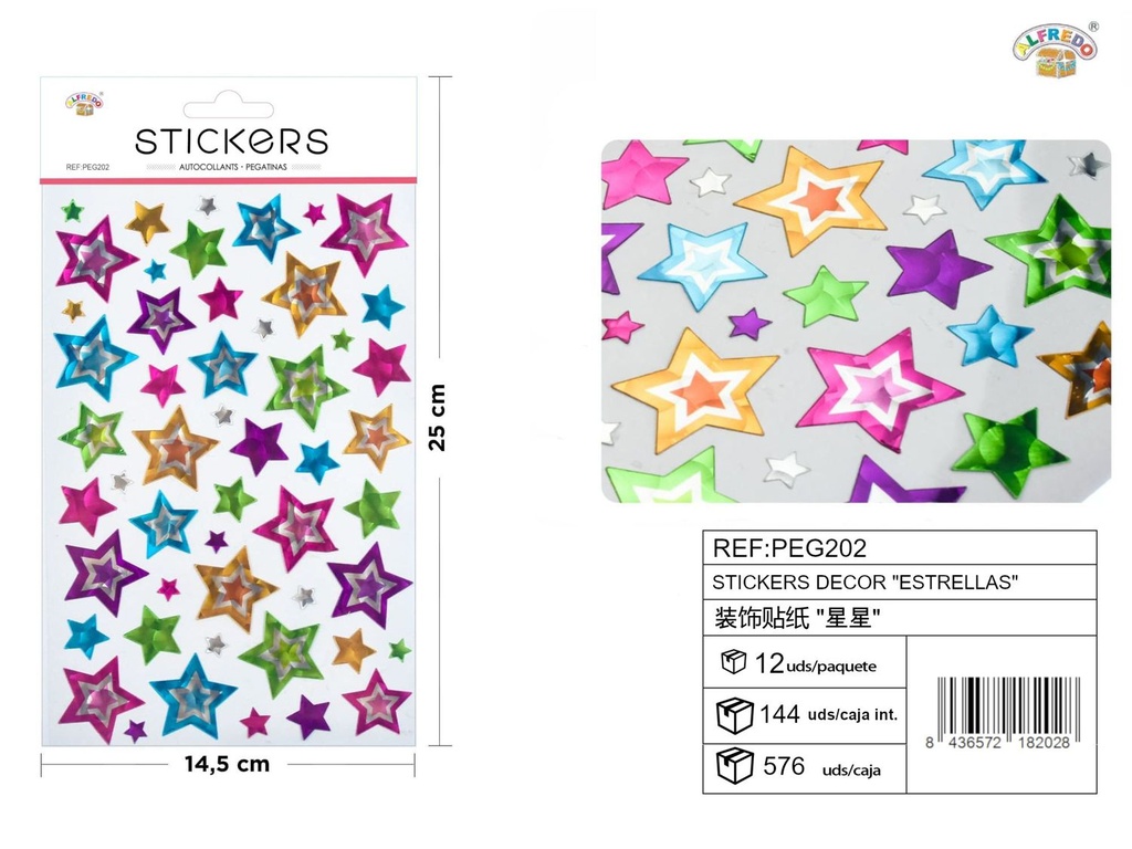 Stickers decor "Estrellas" - 14.5 x 25 cm