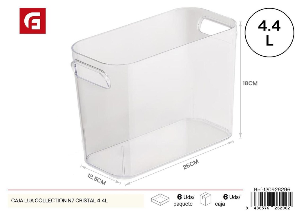 Organizador de plástico colección N7 cristal 4.4L - Utensilios de cocina