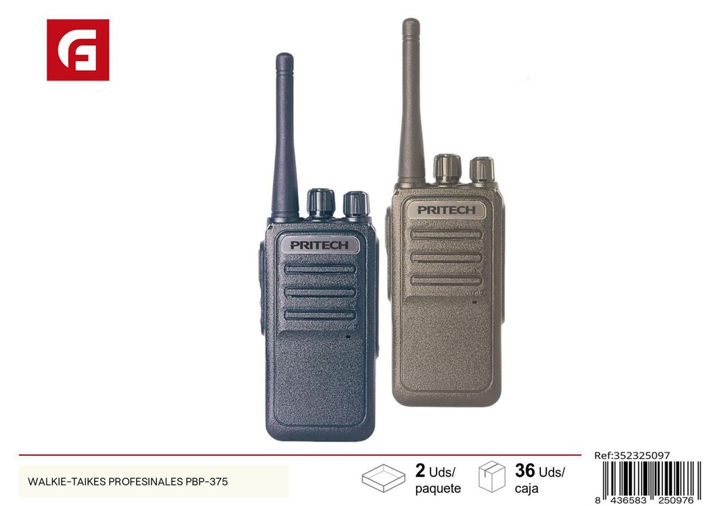 Walkie-talkies profesionales PBP-375 para comunicación