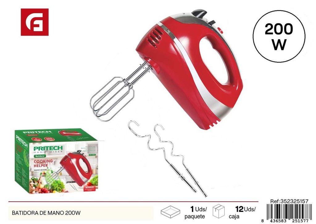 Batidora de mano 200W - Electrodomésticos de cocina