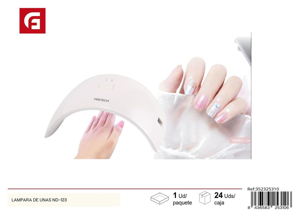 Lámpara UV para uñas ND-123 - Belleza