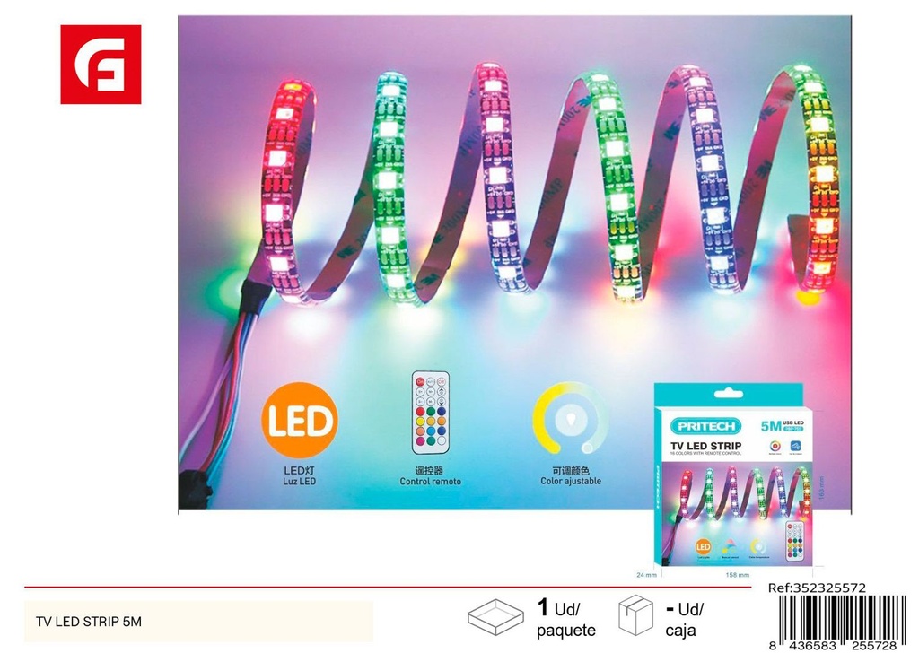 Cable de tira LED 5m - Iluminación decorativa