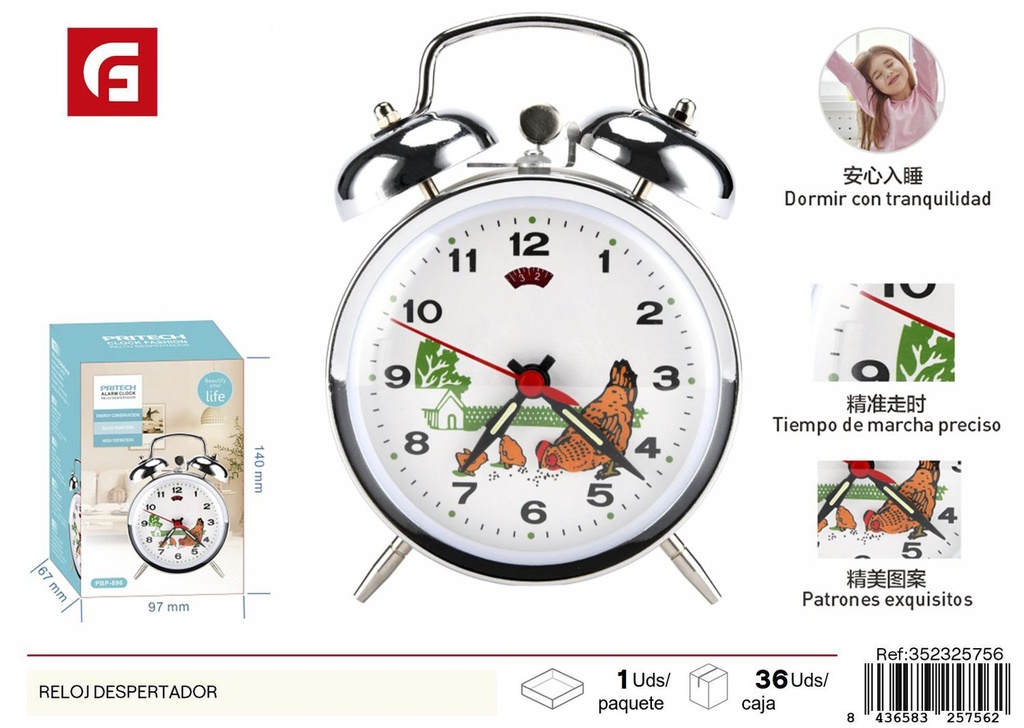 Reloj despertador para el dormitorio