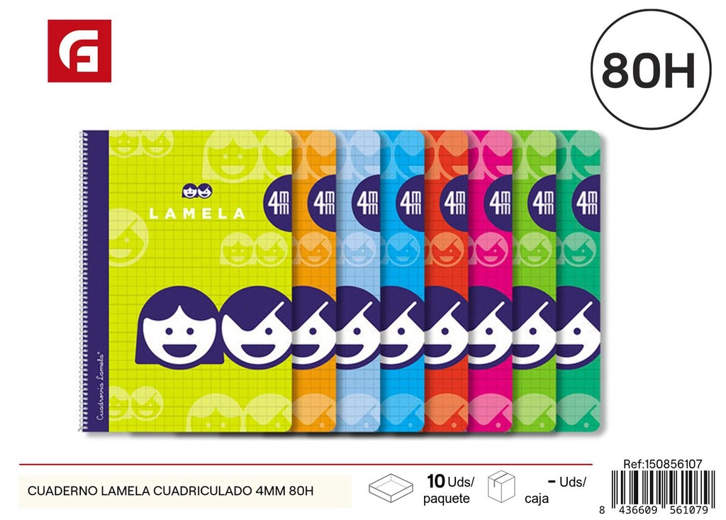 Cuaderno Lamela cuadriculado 4MM 80H - Papelería