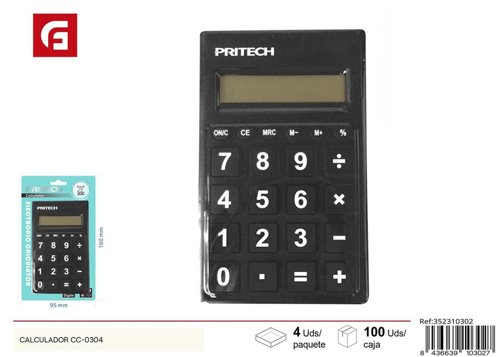 Calculadora modelo CC-0304 - Material de oficina