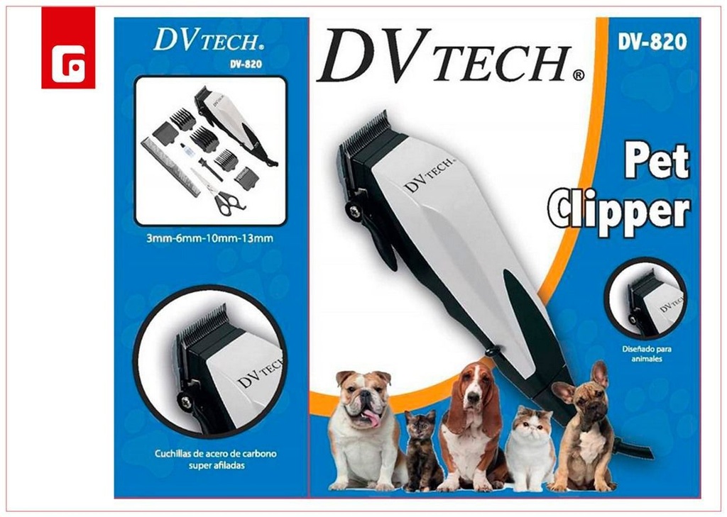 Cortapelo animal DVTECH para cuidado de mascotas