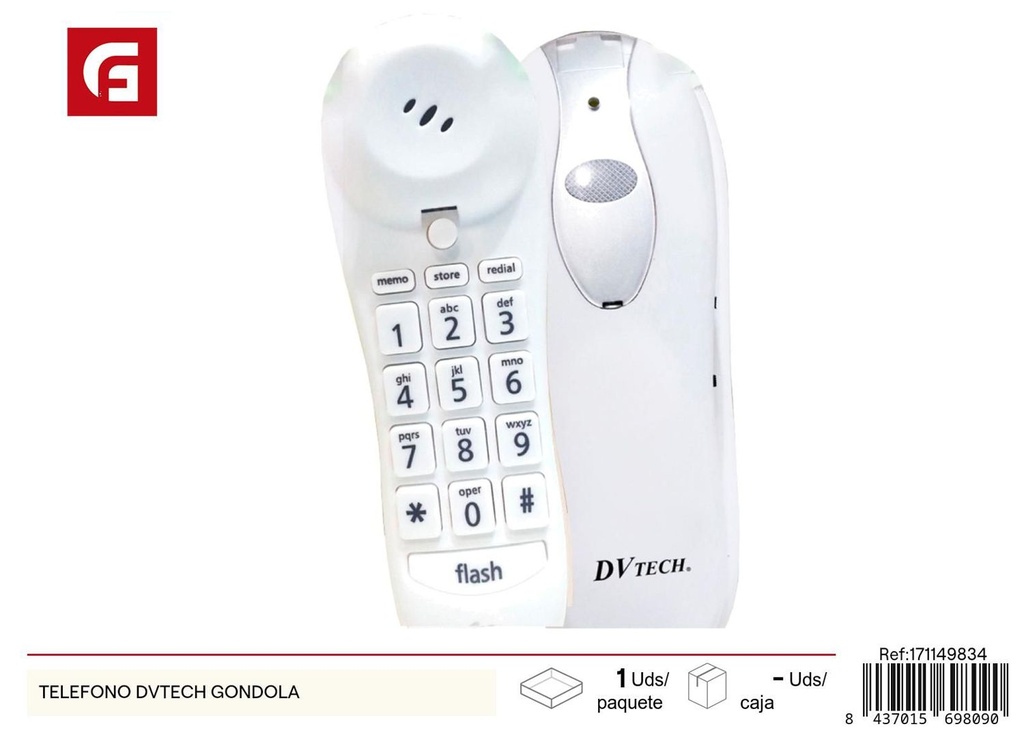 Teléfono DVTECH góndola para comunicación en el hogar