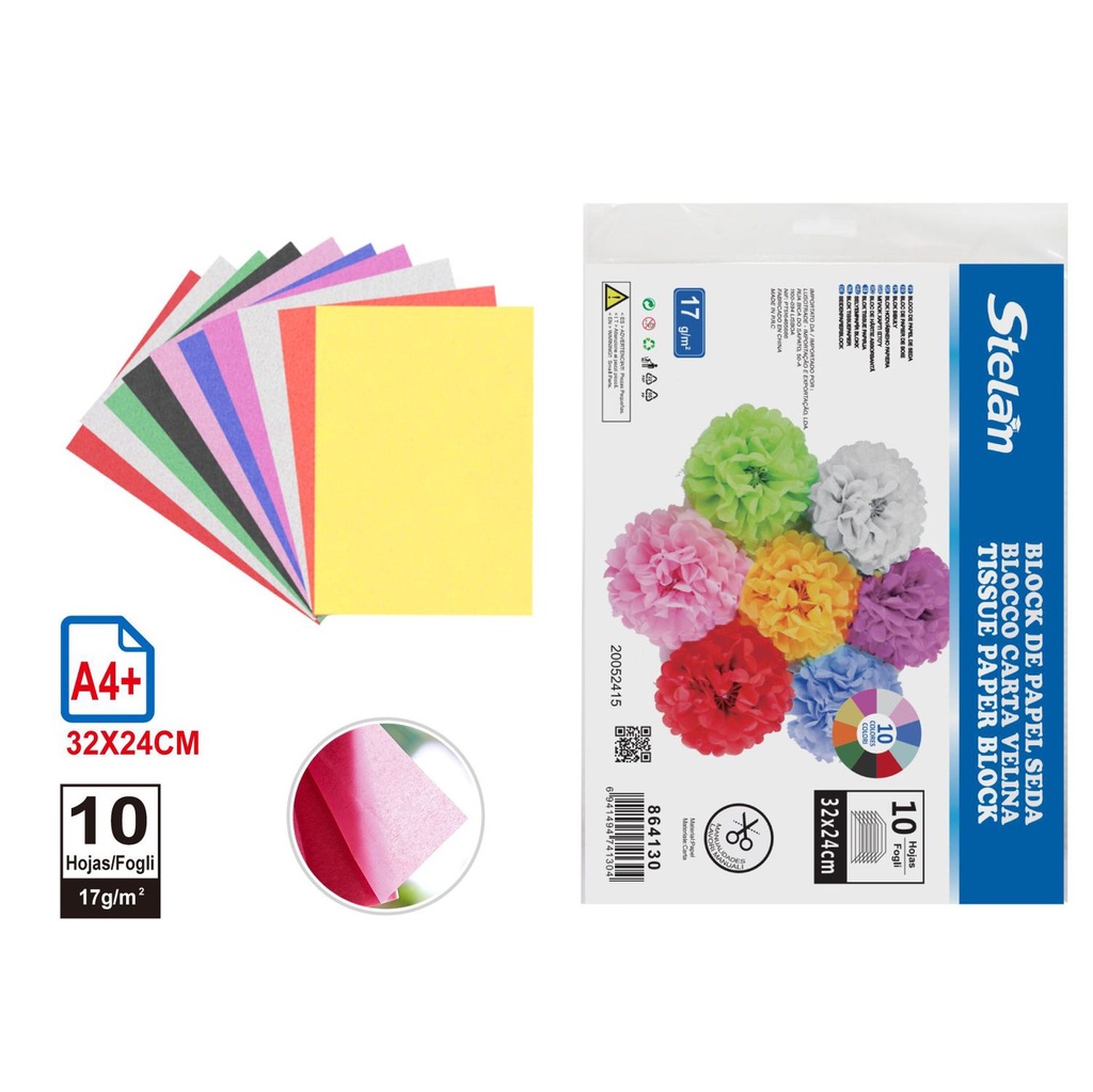 Block de papel seda 10PC 32*24 - Papel de manualidades y suministros