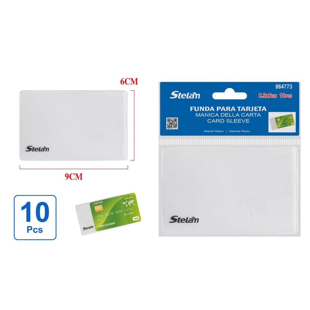 Funda para tarjeta 10pzs - Material de oficina