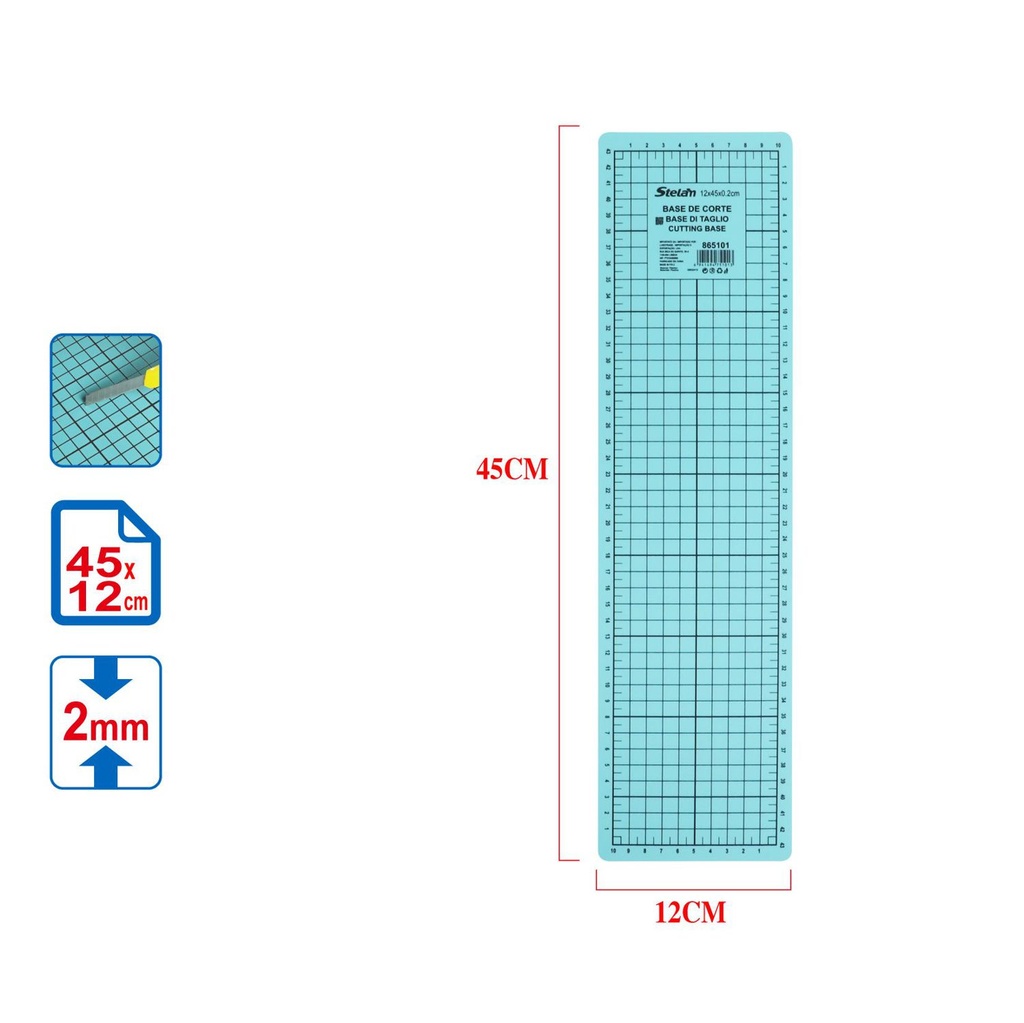 base de corte 120x450x2 mm - Suministros de oficina