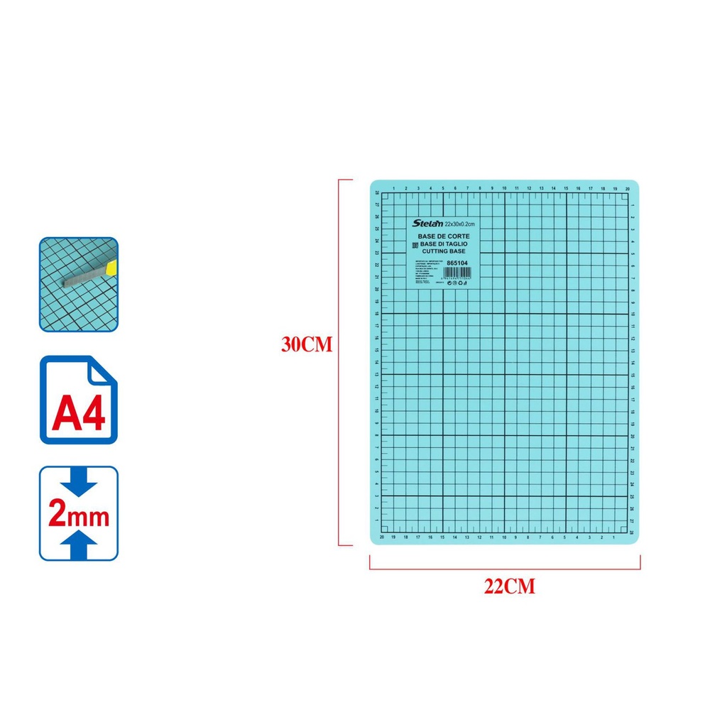 Base de corte A4 220*300*2 mm - Material de oficina