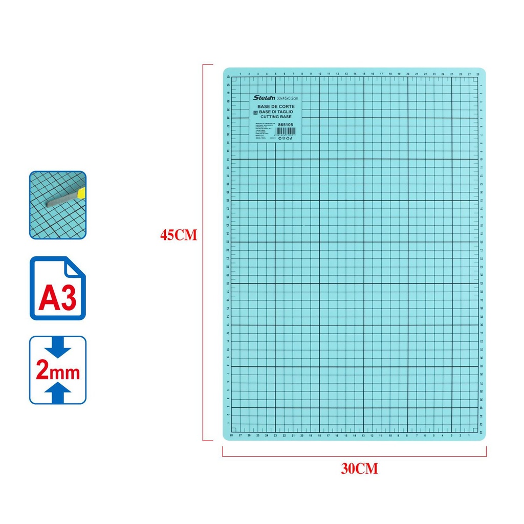 Base de corte A3 300*450*2 mm - Material de oficina 