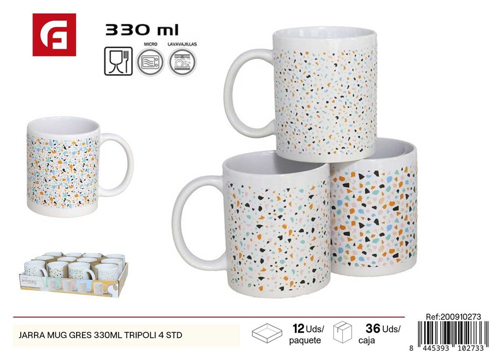 Taza de cerámica 330ml Gres Tripoli - Cristalería