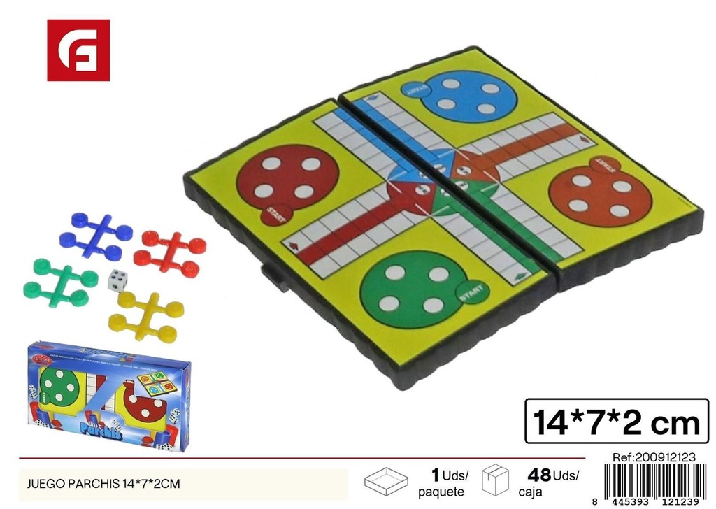 Juego de parchís 14*7*2 cm - Juegos de mesa