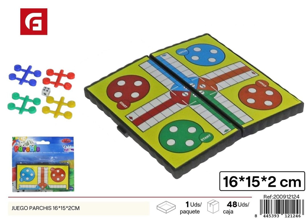 Juego parchís 16*15*2 cm - Juegos de mesa