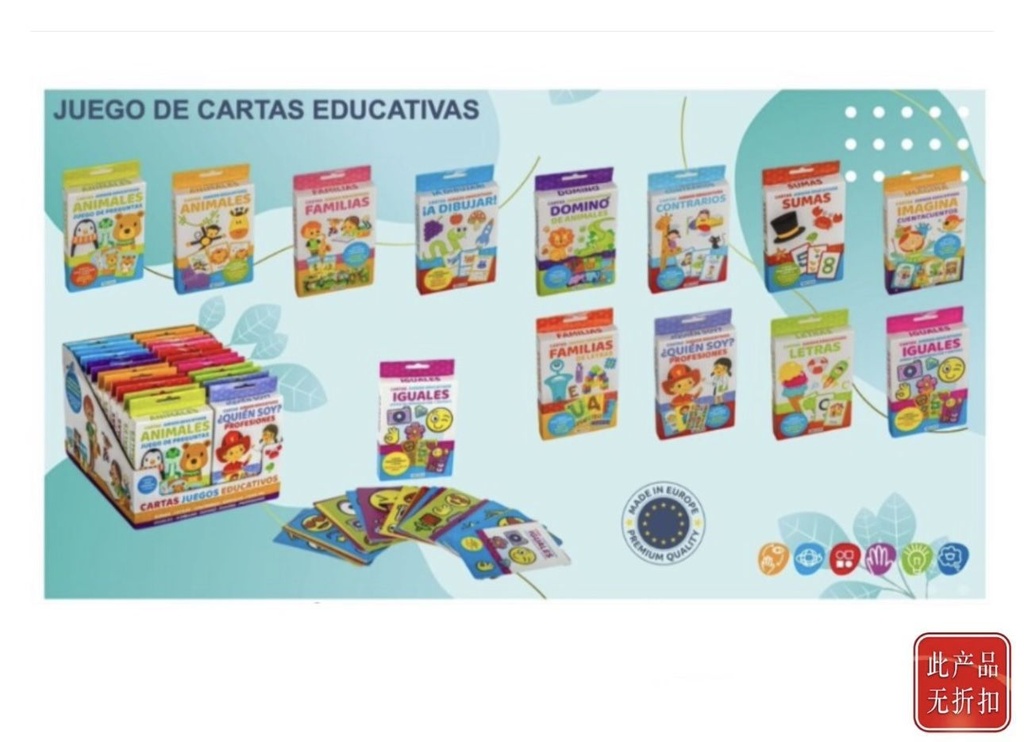 Juego de cartas educativos 7.9x11.8 - Material escolar