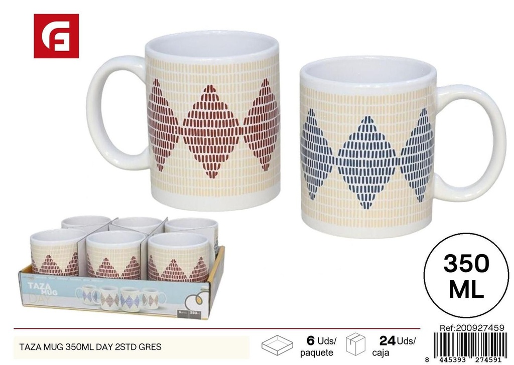 Taza de cerámica 350ml Day 2 Std Gres - Cristalería