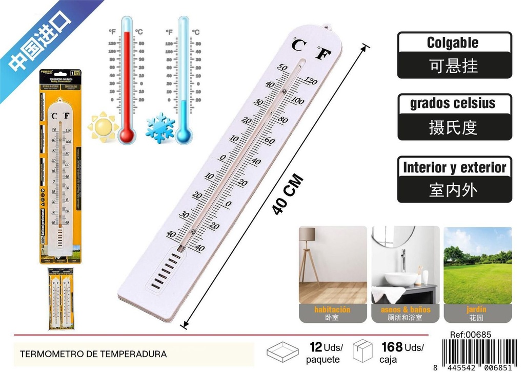 Termómetro de interior para medición de temperatura