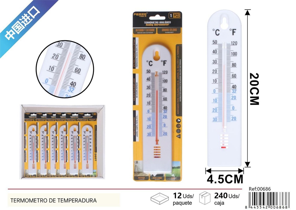 Termómetro de temperatura para hogar y salud