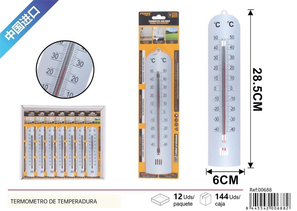 Termómetro de temperatura interior - Herramientas de ferretería