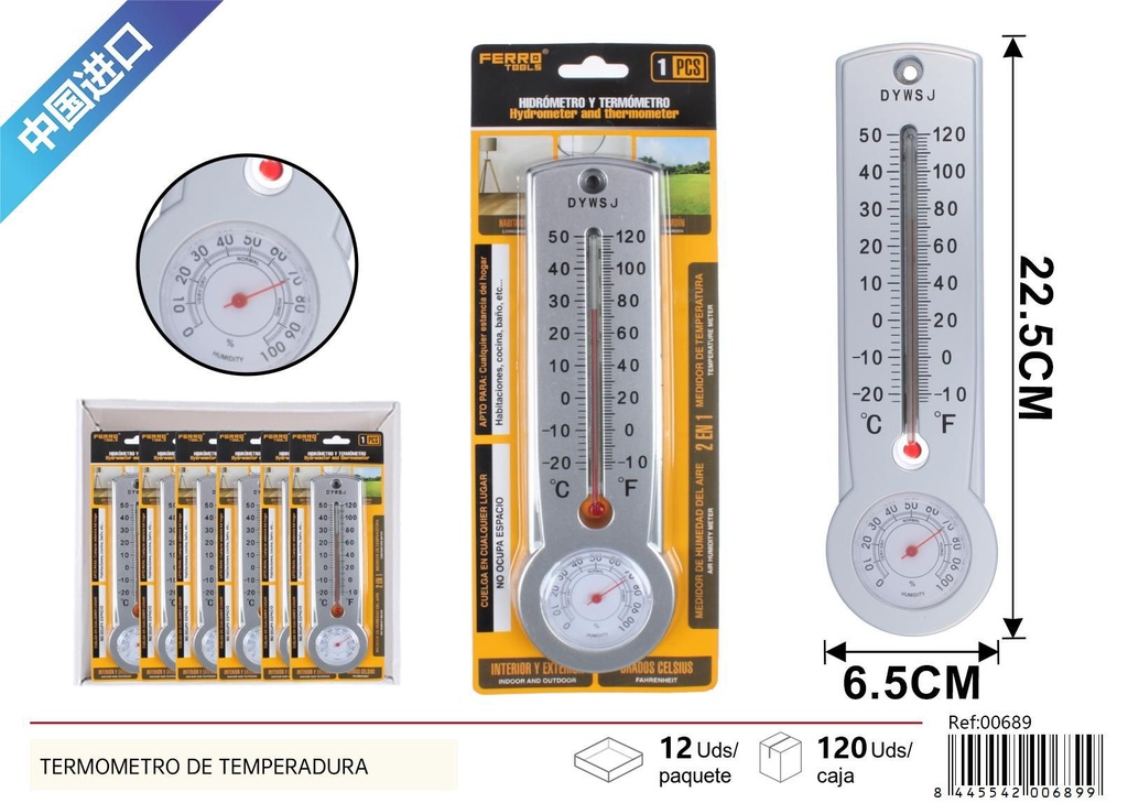 Termómetro de temperatura interior - Herramientas de ferretería