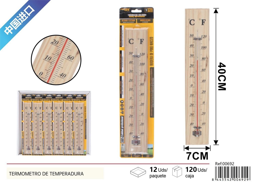 Termómetro de temperatura para interiores para control climático