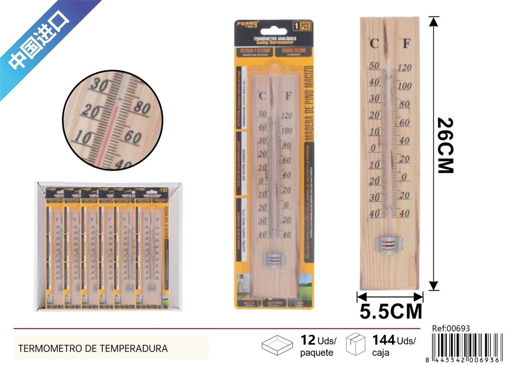 Termómetro de temperatura para medir temperatura ambiental