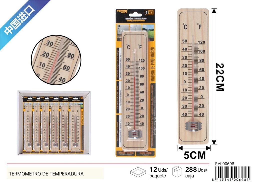 Termómetro de temperatura - Herramientas y mediciones