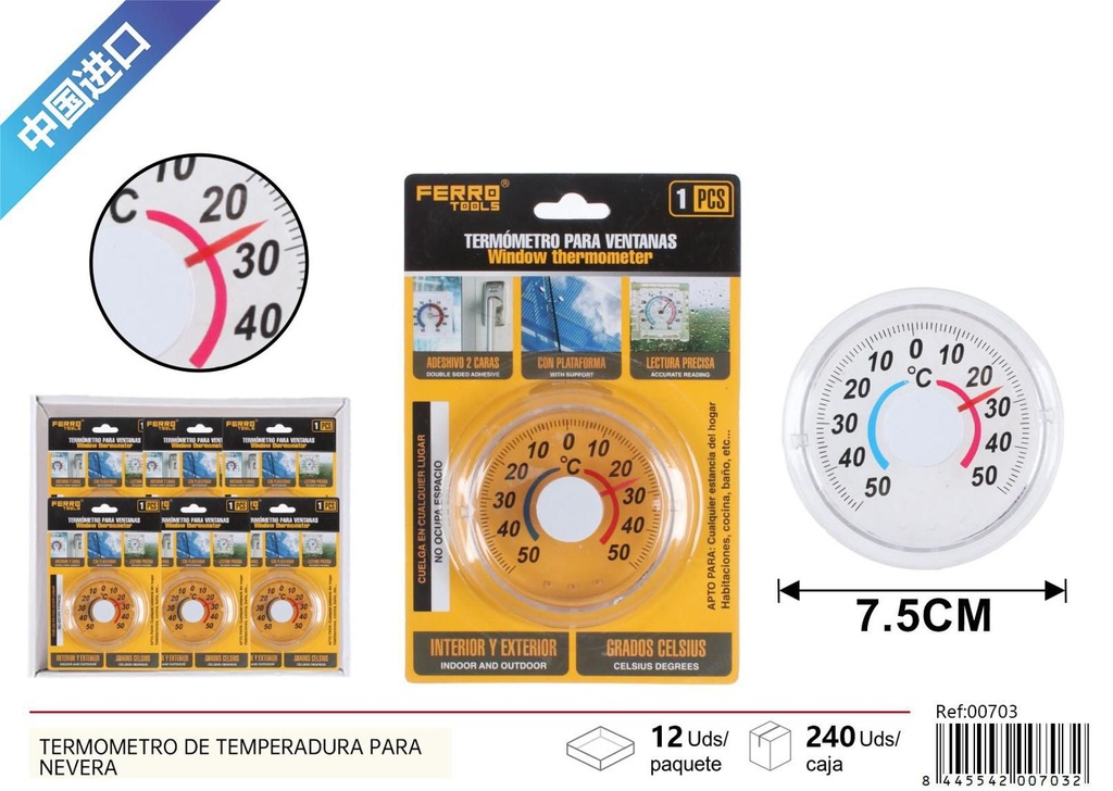 Termómetro de temperatura para ventanas - Herramientas