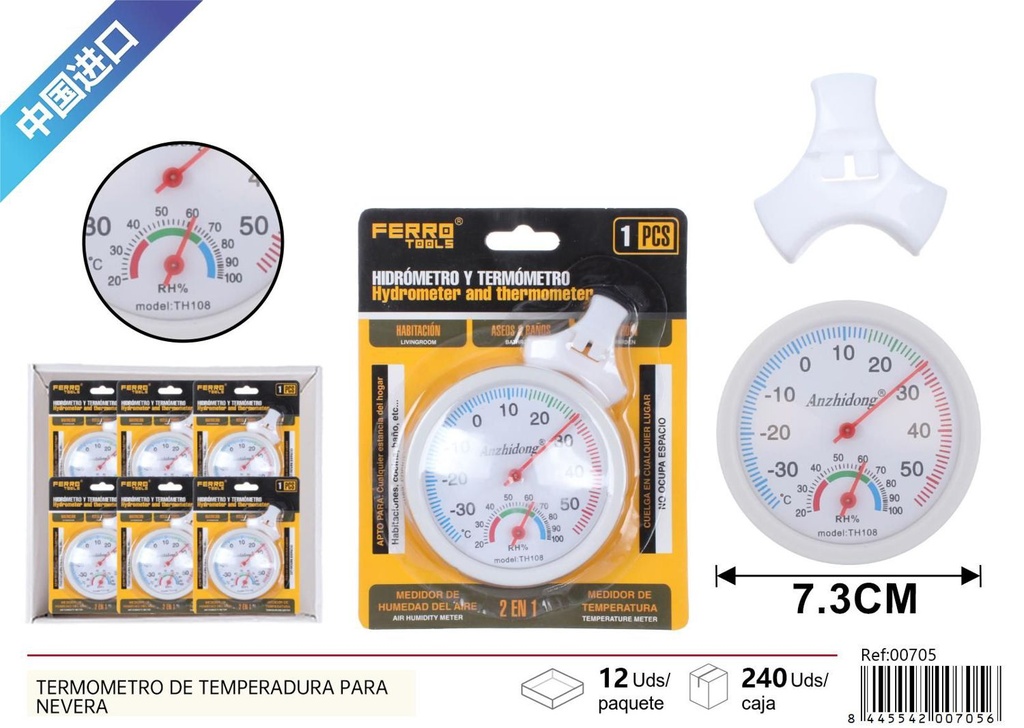 Termómetro de temperatura y humedad para el hogar y salud