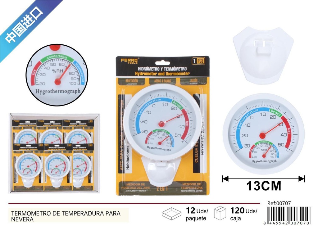 Termómetro de temperatura y humedad para hogar y salud