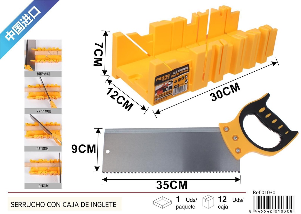 Serrucho con caja de inglete - Herramientas y sierras