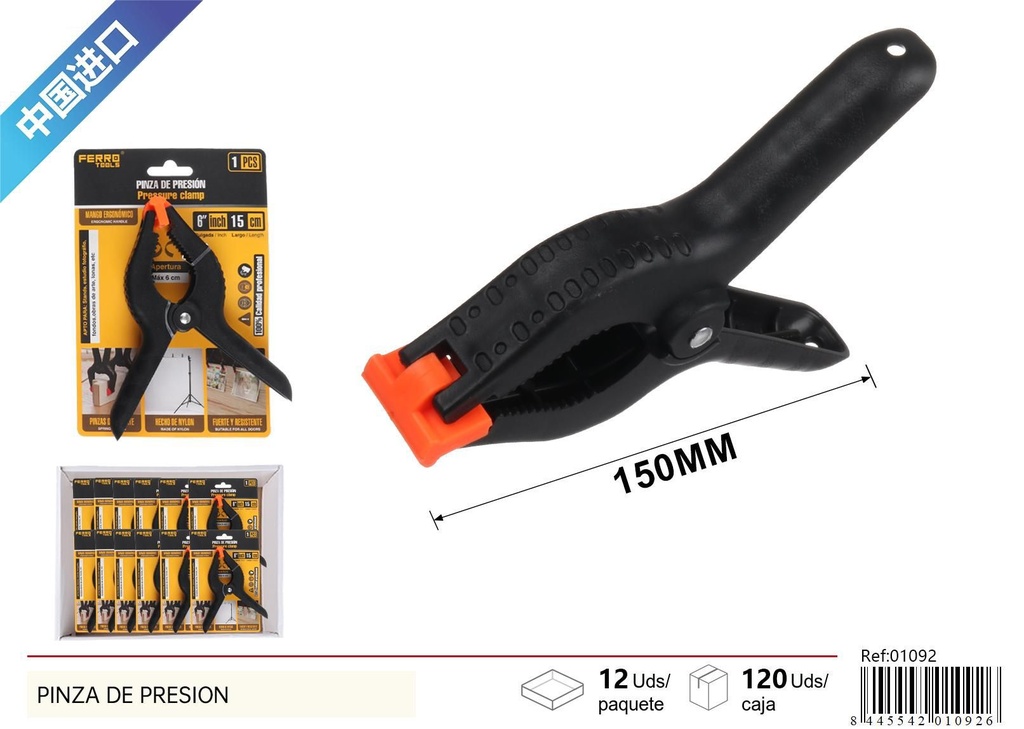 Pinza de presión de nylon 6 pulgadas 150 mm - Herramientas de ferretería