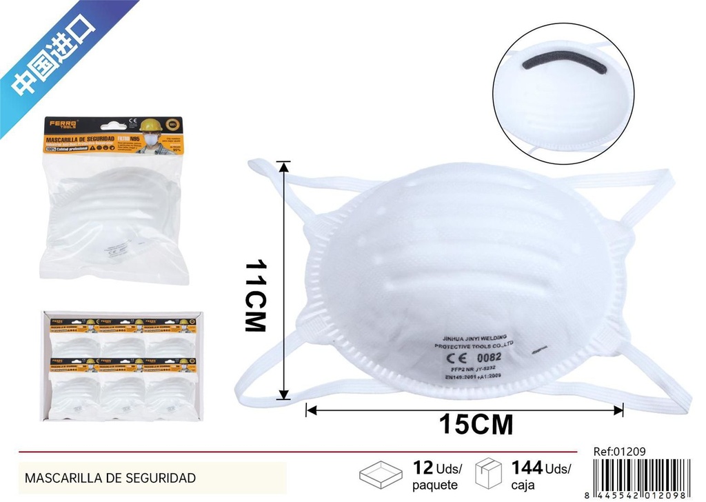 Mascarilla de seguridad redonda CE - Accesorios de protección