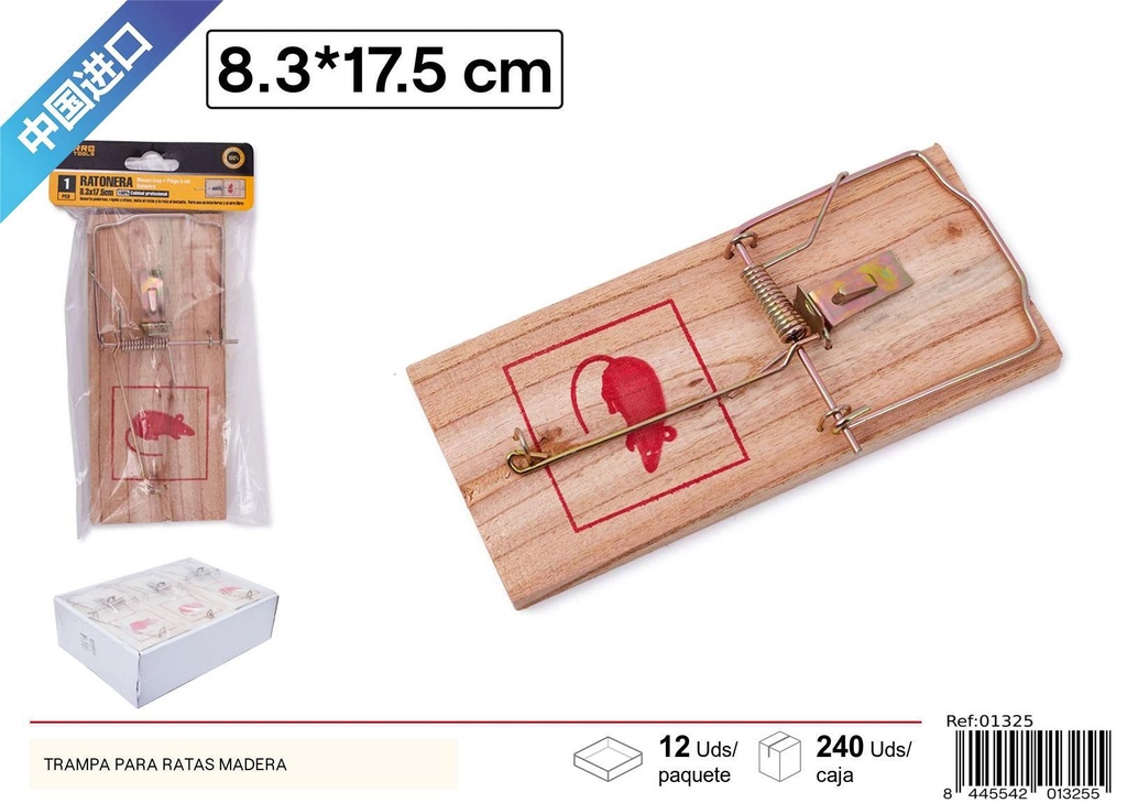 Trampa para ratas de madera - Control de plagas
