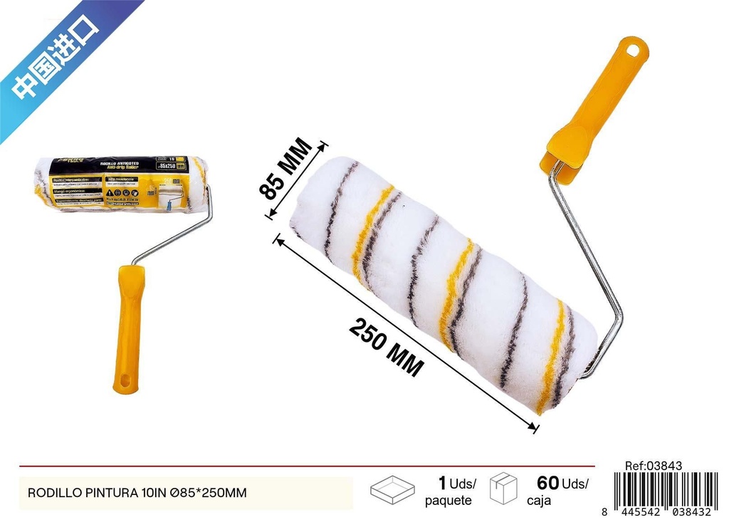 Rodillo de pintura naranja 10in Ø85x250mm - Accesorios de pintura